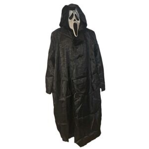 Scream Ghost Face Glow In Dark Mask & Hooded Costume Adult Halloween‎ Scary